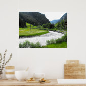 Fluss in den Schweizer Alpen Poster (Küche)
