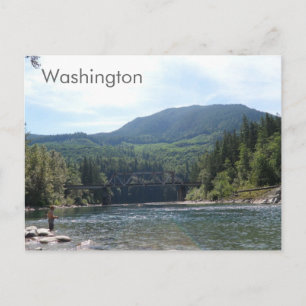Fluss in der Washington-Staats-Postkarte Postkarte