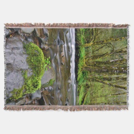 Fluss in grünem Wald, Oregon Decke (Vorderseite)
