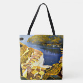 Fluss in Italien - farbenfrohe gestrichene Kunst Tasche (Vorderseite)