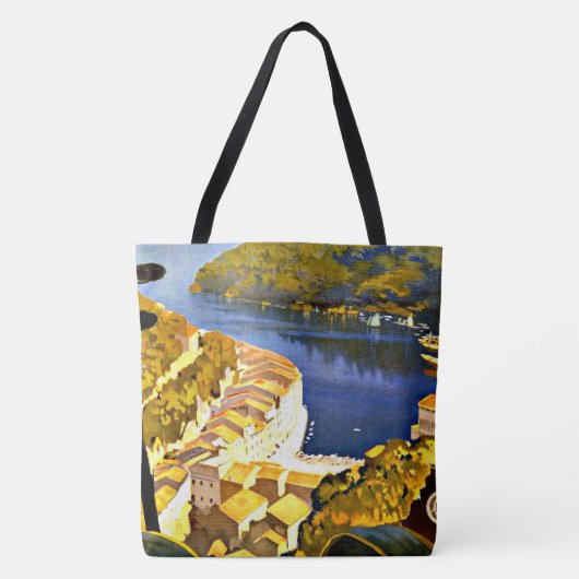 Fluss in Italien - farbenfrohe gestrichene Kunst Tasche (Vorderseite)