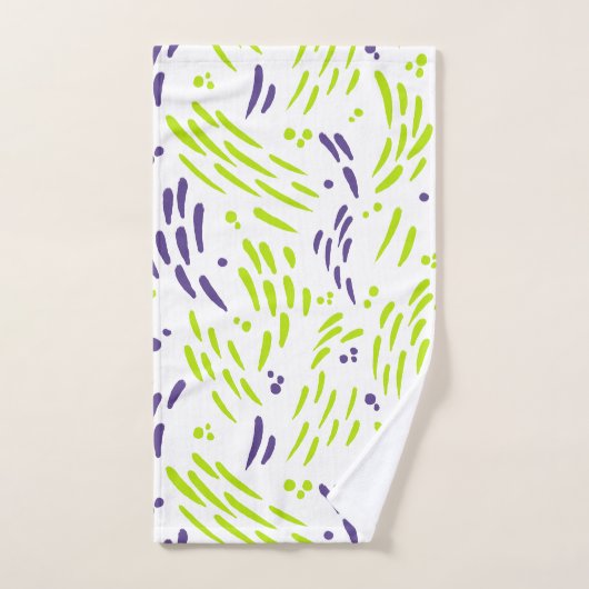 Fluss in kalkgrün und Lila Badhandtuch Set (Handtuch)