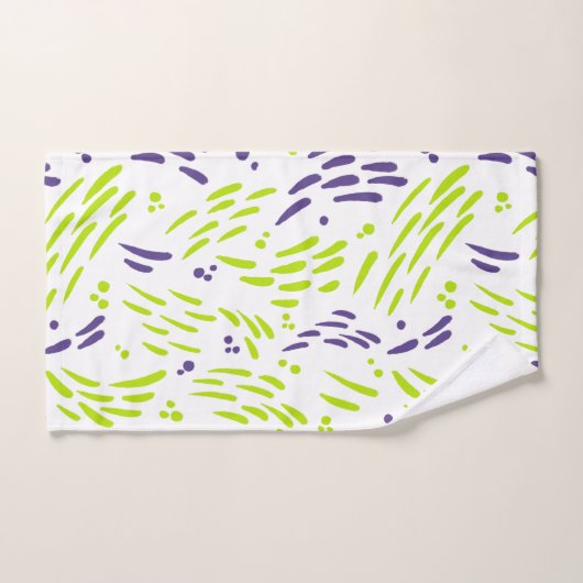 Fluss in kalkgrün und Lila Badhandtuch Set (Handtuch)