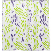 Fluss in kalkgrün und Lila Duschvorhang (Vorderseite)