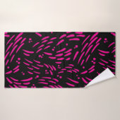 Fluss in Magenta und Schwarz Badehandtuch (Badehandtuch)