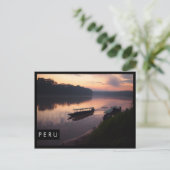 Fluss in Peru Regenwald schwarzer Rand Postkarte (Stehend Vorderseite)