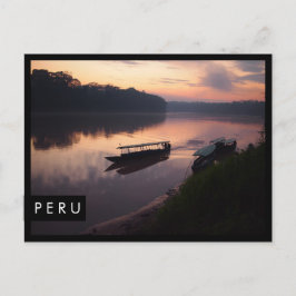 Fluss in Peru Regenwald schwarzer Rand Postkarte