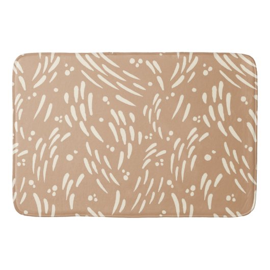 Fluss in Tan und Creme Badematte (Vorderseite)