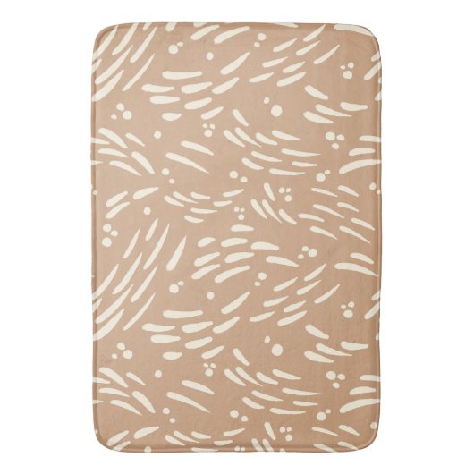 Fluss in Tan und Creme Badematte (Vorderseite Vertikal)