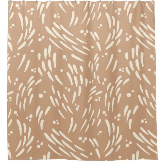 Fluss in Tan und Creme Duschvorhang (Vorderseite)