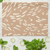 Fluss in Tan und Creme Geschirrtuch (Gefaltet)