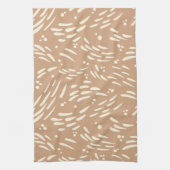 Fluss in Tan und Creme Geschirrtuch (Vertikal)