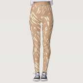 Fluss in Tan und Creme Leggings (Vorderseite)