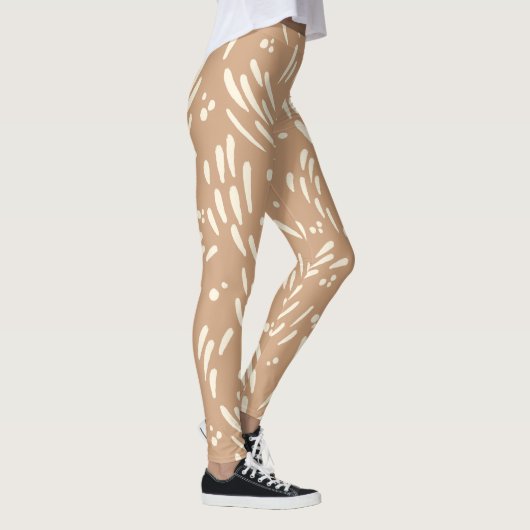 Fluss in Tan und Creme Leggings (Rechts)