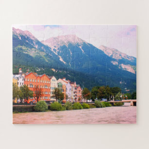 Fluss Inn in Innsbruck Österreich Puzzle