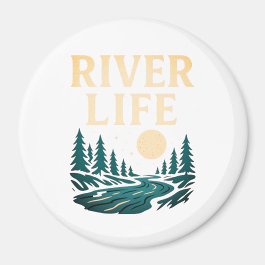 Fluss is Life Magnet - Natur Inspiriert Dekor (Vorne)