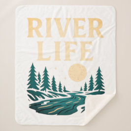 Fluss is Life Sherpa Blanket - Gemütliche Natur In Sherpadecke
