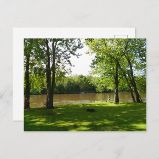 Fluss Kankakee Postkarte (Vorne/Hinten)