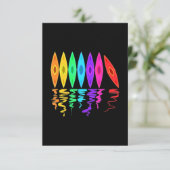 Fluss Kayaking Dankeskarte (Stehend Vorderseite)