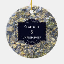 Fluss-Kiesel und Wasser-personalisierte Hochzeit