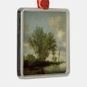 Fluss-Landschaft, 1645 Ornament Aus Metall (Rechts)