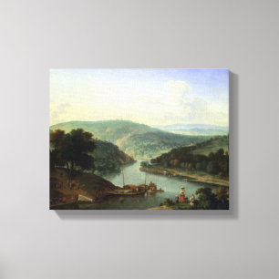 Fluss-Landschaft, 1697 Leinwanddruck