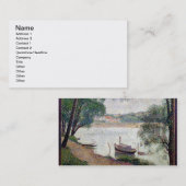 Fluss-Landschaft Georges Pierre Seurat | mit einer Visitenkarte (Vorne/Hinten)
