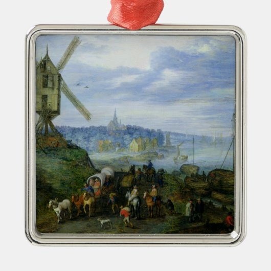 Fluss-Landschaft Ornament Aus Metall (Vorne)