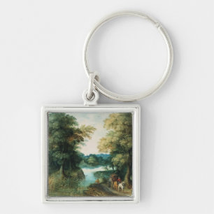 Fluss-Landschaft Schlüsselanhänger