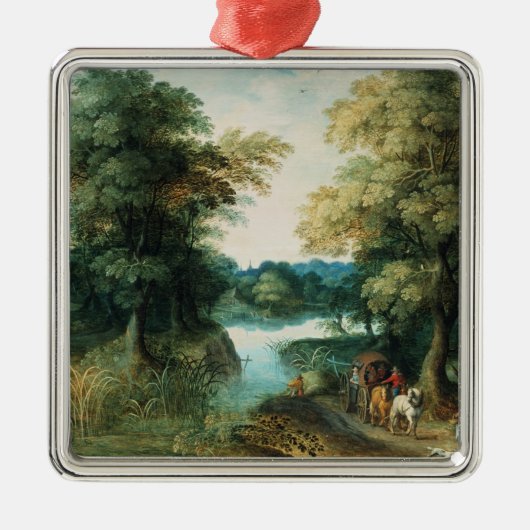 Fluss-Landschaft Silbernes Ornament (Vorne)