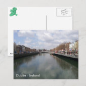 Fluss Liffey, Dublin-Stadt, Irland Postkarte (Vorne/Hinten)