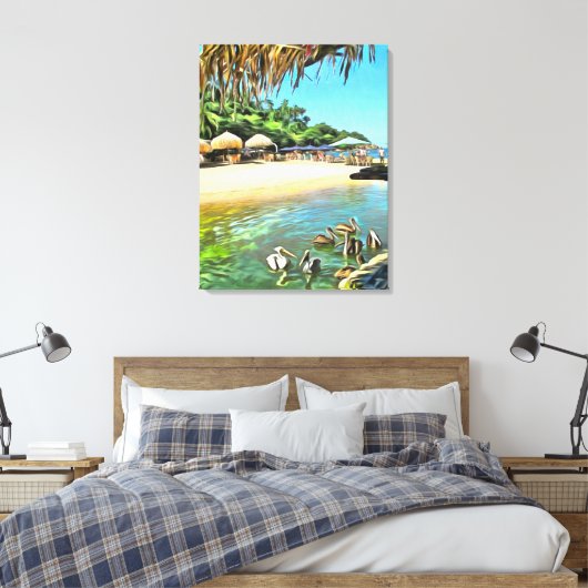 Fluss Meets Ocean 0330 Art Leinwanddruck (Insitu (Schlafzimmer))