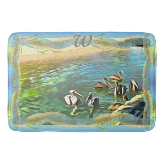 Fluss Meets Ocean 0330 Badematte (Vorderseite)