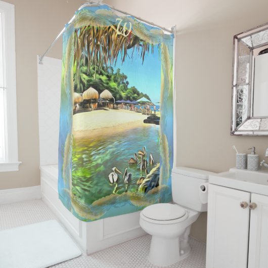 Fluss Meets Ocean 0330 Duschvorhang (Beispiel)