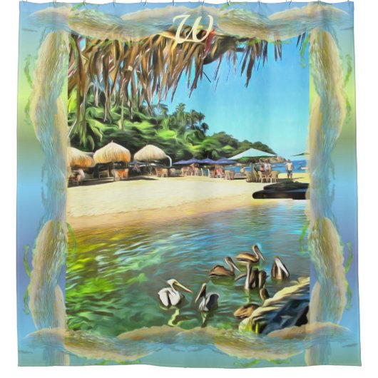 Fluss Meets Ocean 0330 Duschvorhang (Vorderseite)