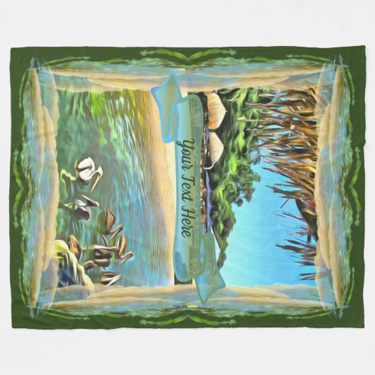 Fluss Meets Ocean 0330 Fleecedecke (Vorderseite (Horizontal))