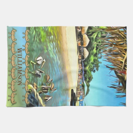 Fluss Meets Ocean 0330 Geschirrtuch (Horizontal)