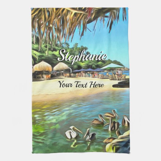 Fluss Meets Ocean 0330 Geschirrtuch (Vertikal)