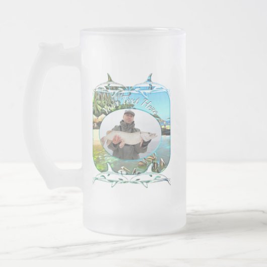 Fluss Meets Ocean Fishing 0330 Mattglas Bierglas (Links)