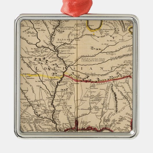 Fluss Mississipi Ornament Aus Metall (Vorne)