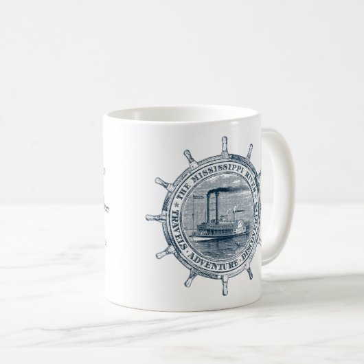 Fluss Mississipi. Reisen. Abenteuer. Entdeckungen Kaffeetasse (VorderseiteRechts)