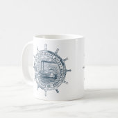 Fluss Mississipi. Reisen. Abenteuer. Entdeckungen Kaffeetasse (Vorderseite Links)