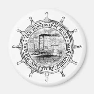 Fluss Mississipi. Reisen. Abenteuer. Entdeckungen Magnet