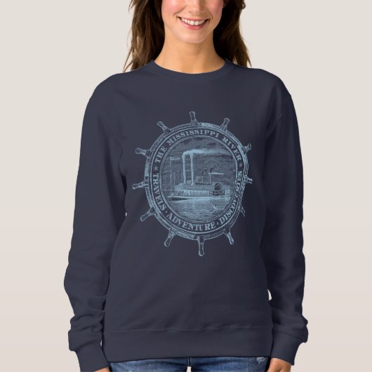 Fluss Mississipi. Reisen. Abenteuer. Entdeckungen Sweatshirt (Vorderseite)