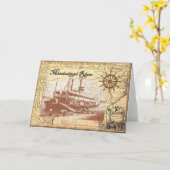 Fluss MississipiSteamboat Karte (Gelbe Blume)