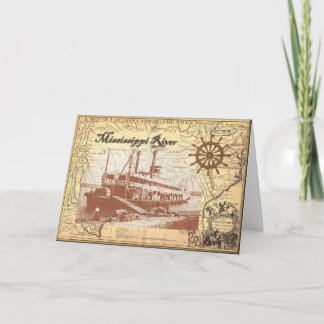 Fluss MississipiSteamboat Karte