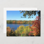 Fluss Mississippi, Herbst, Postkarte (Vorne/Hinten)