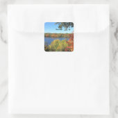 Fluss Mississippi, Herbst, Quadratischer Aufkleber (Tasche)