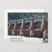 Fluss Mississippi in Dubuque Iowa Postkarte (Vorne/Hinten)