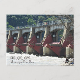 Fluss Mississippi in Dubuque Iowa Postkarte